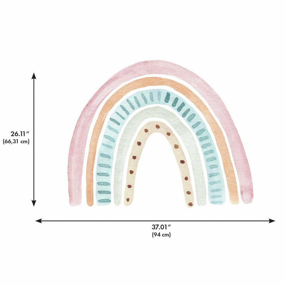 RoomMates Watercolor Rainbow Peel and Stick Giant Wall Decal