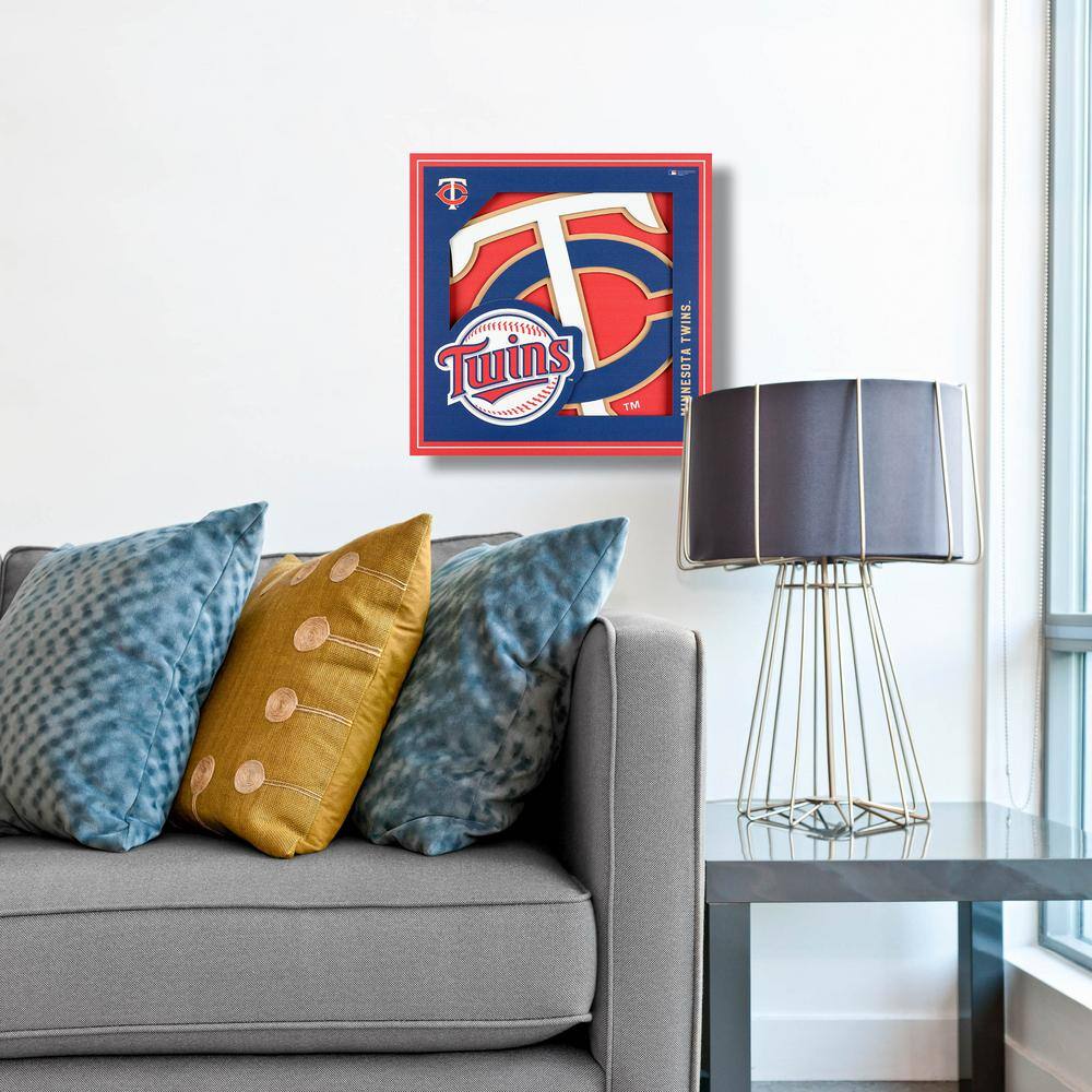 YouTheFan MLB Minnesota Twins 3D Logo Series Wall Art - 12x12