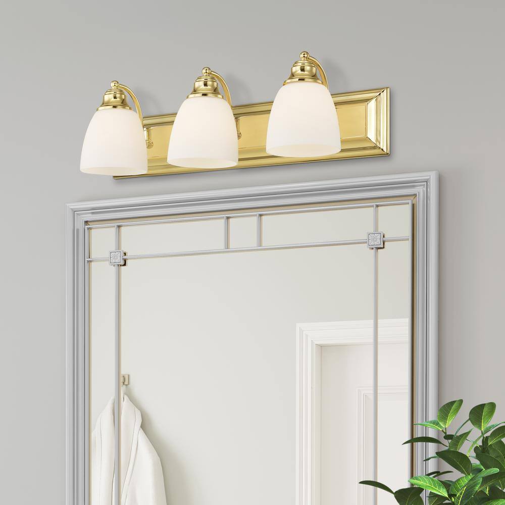 Livex Lighting Springfield 3 Light Polished Brass Bath Vanity