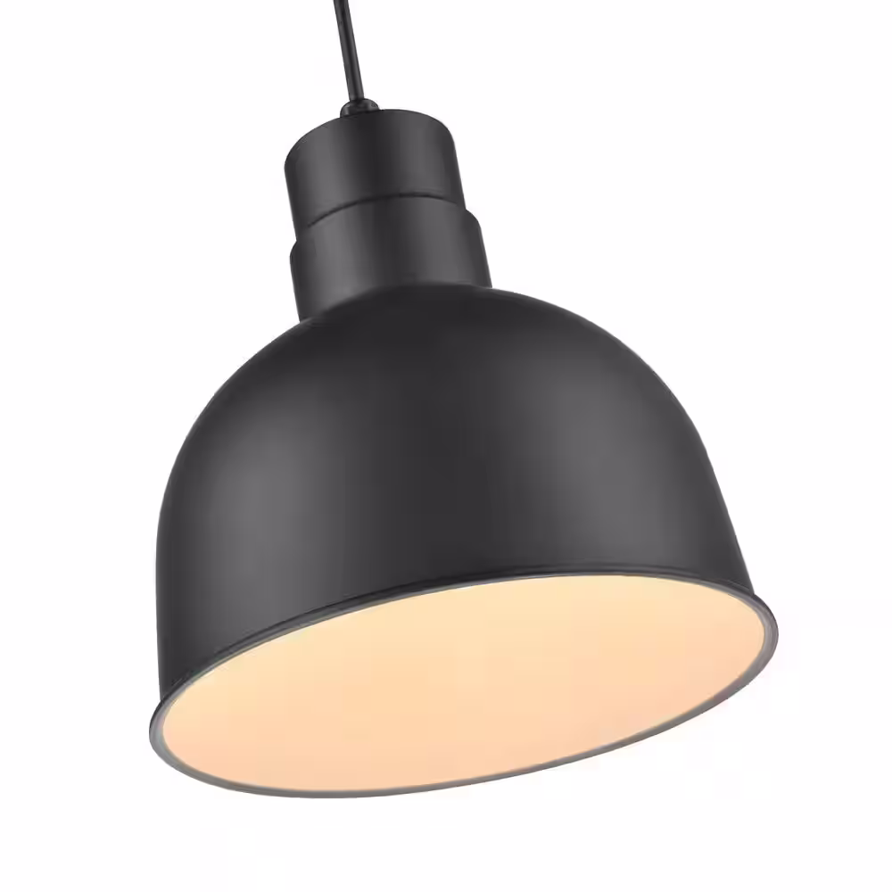Millennium Lighting R Series 10 in. 1-Light Integrated LED Satin Black Hardwired Pendant (1-Pack)