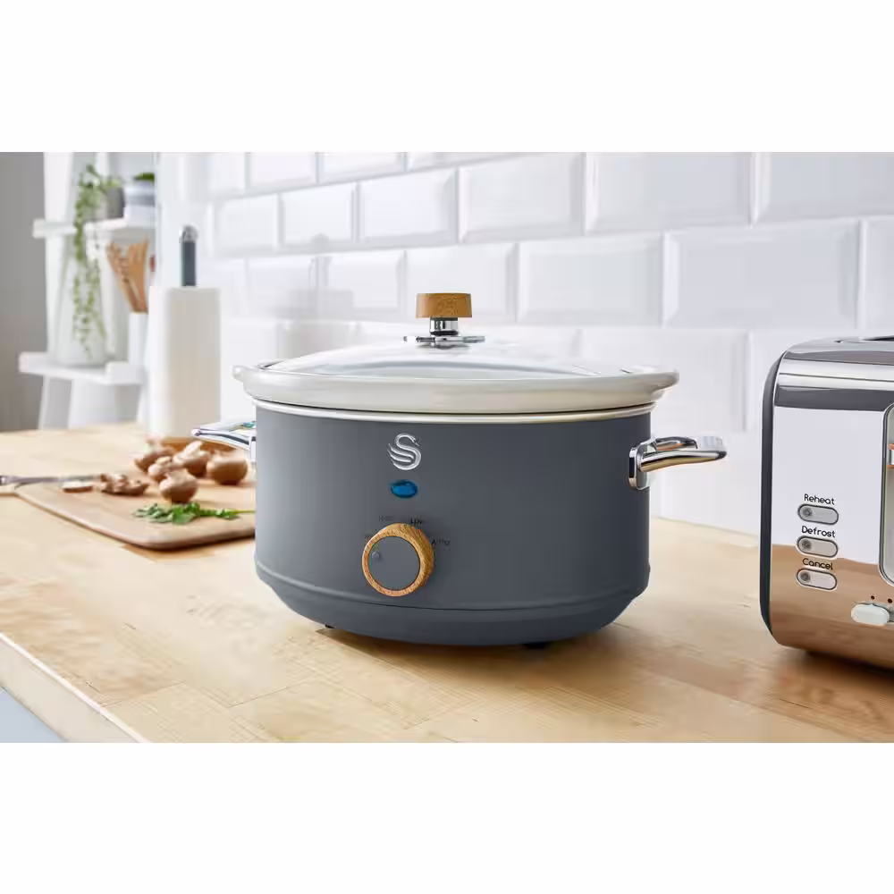 None Nordic 3.7 qt. Slow Cooker - Grey