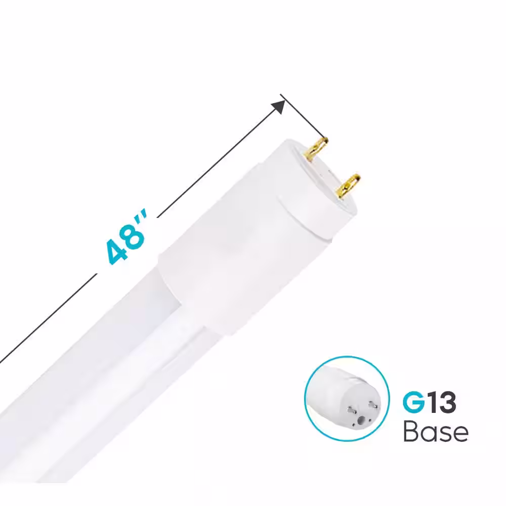 LUXRITE 18-Watt 4 ft. Linear T8 LED Tube Light 3000K Soft White Replacement Direct or Ballast Bypass (6-Pack)