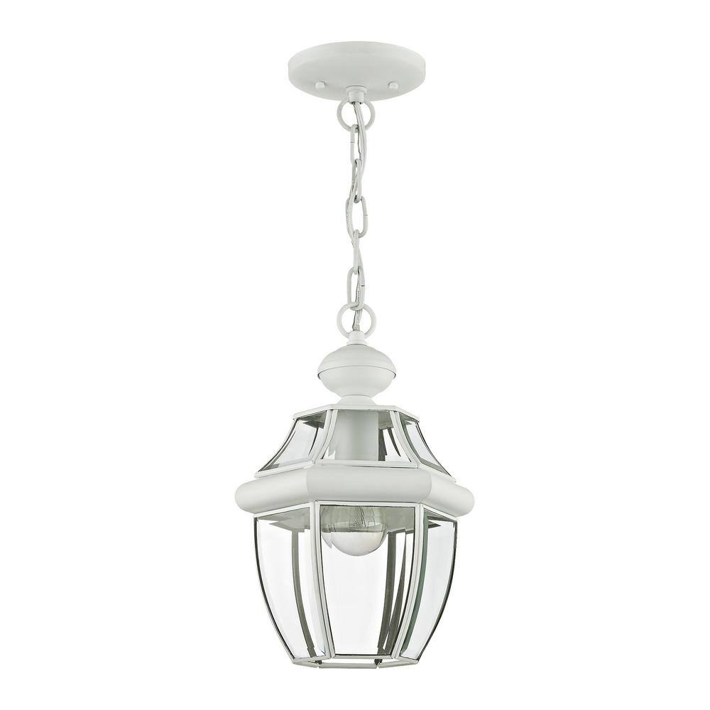 Livex Lighting Monterey 1-Light White Outdoor Pendant Light