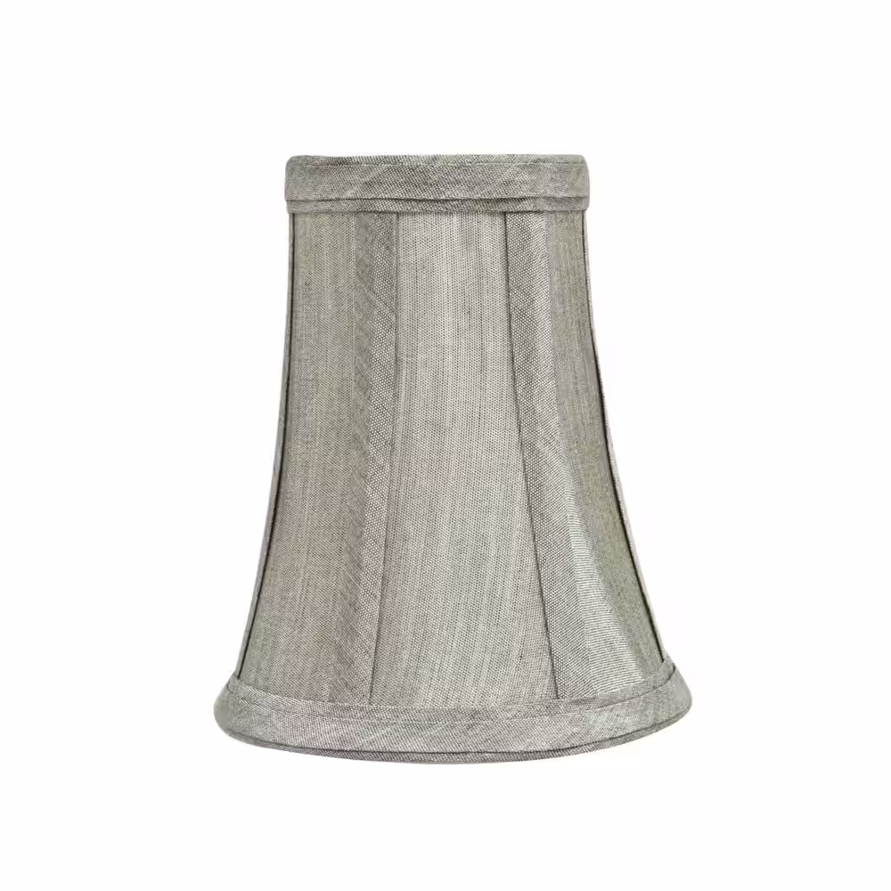 Aspen Creative Corporation 4 in. x 5 in. Silver Grey Bell Lamp Shade (2-Pack)