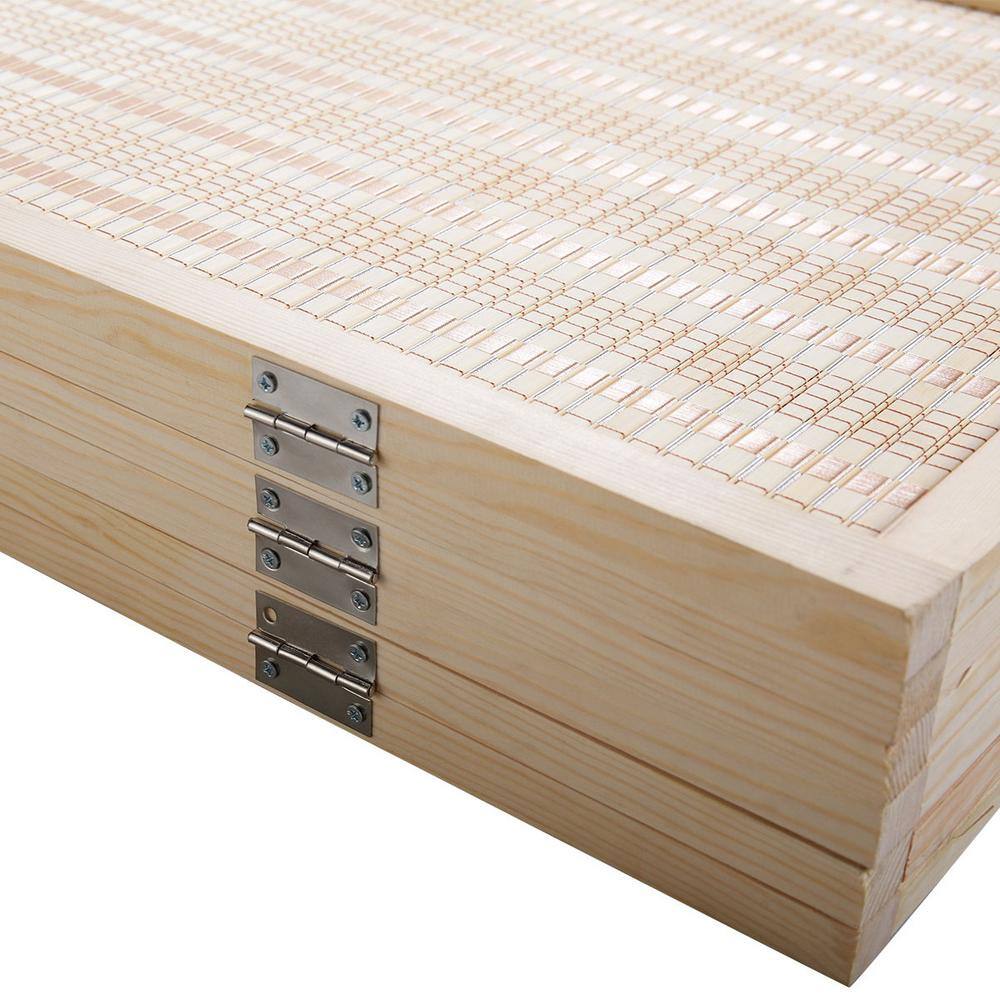 None 6-Panel Natural Bamboo Room Divider, Private Folding Portable Partition Screen for Home Office