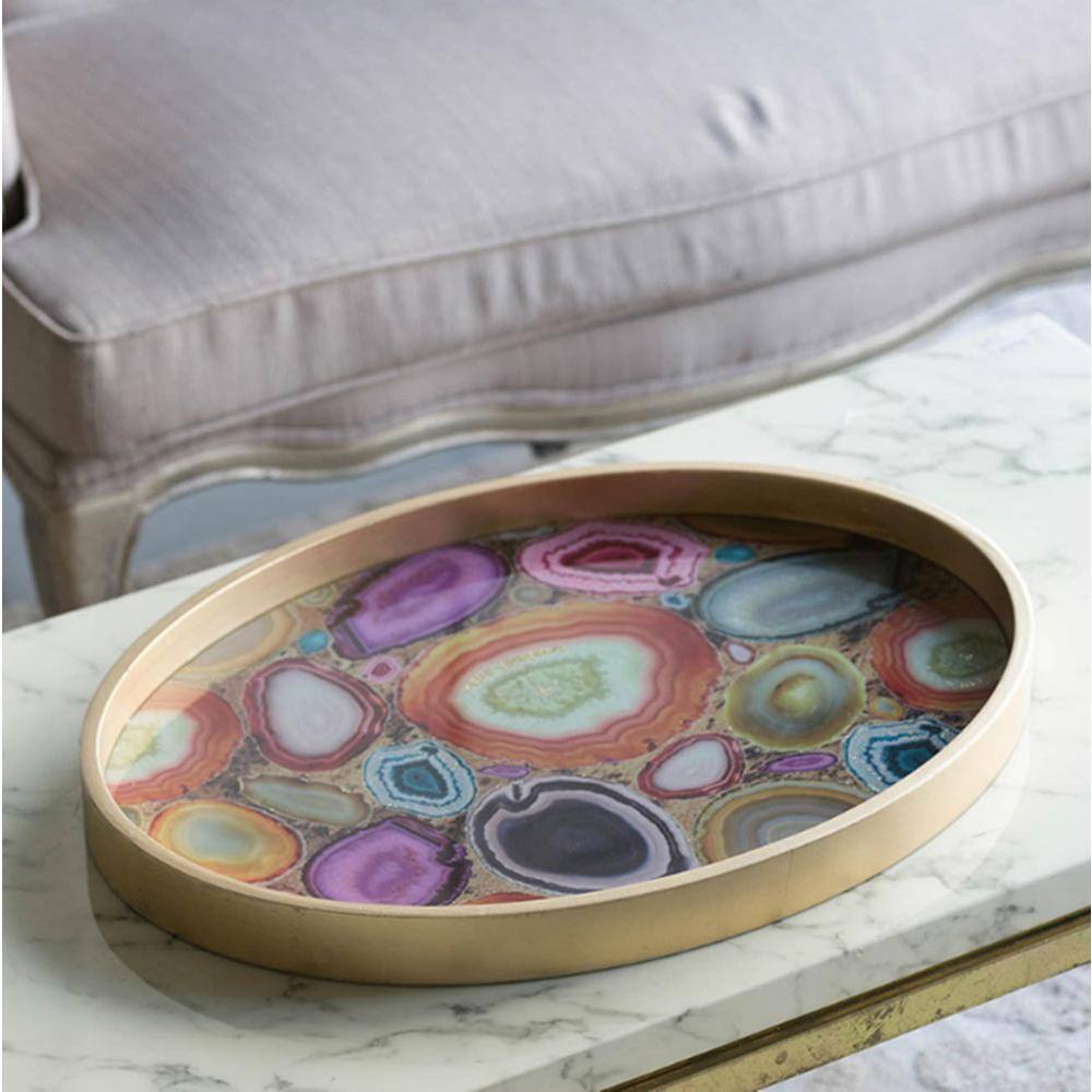 A & B Home Livonia Multi-Color Tray