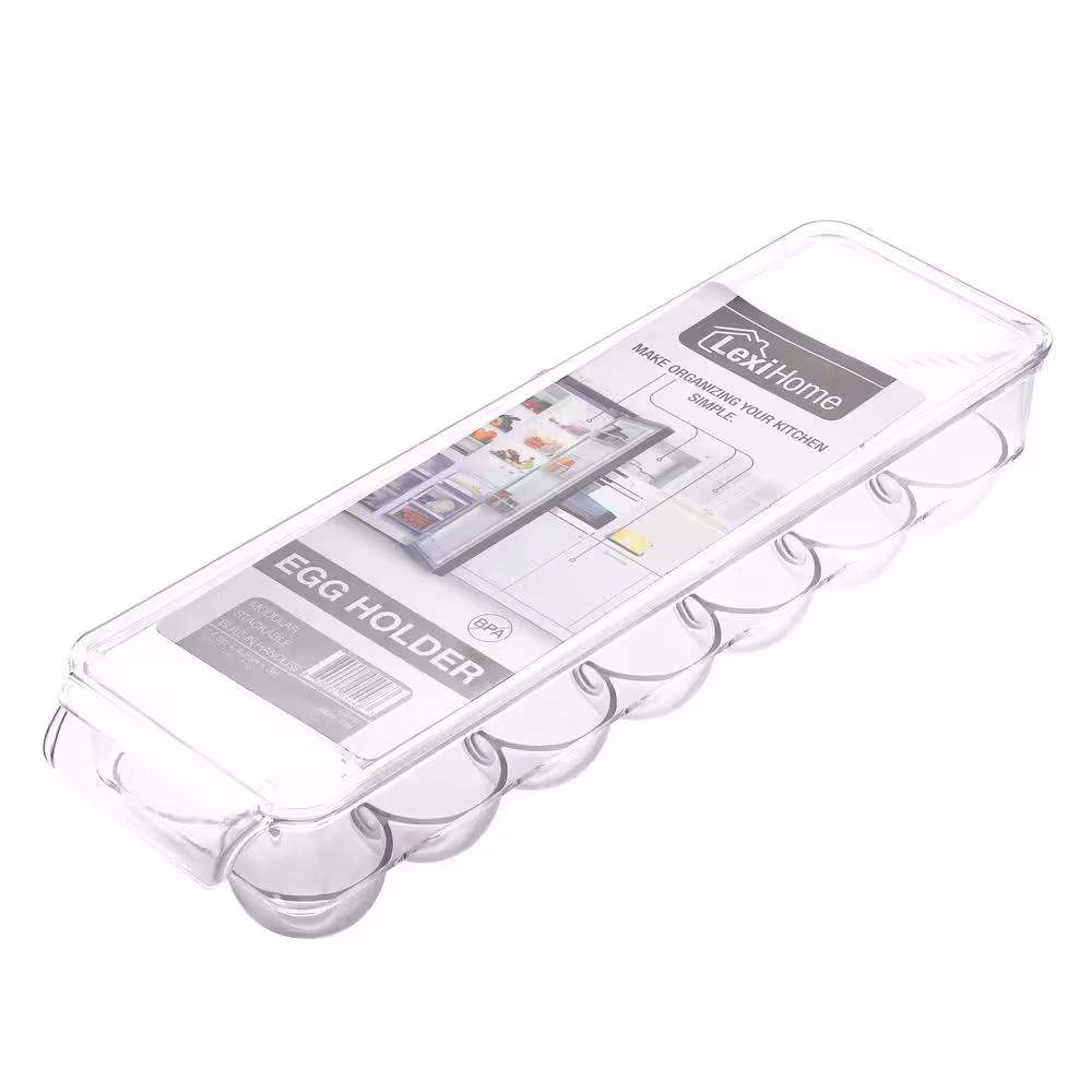 None 14.5 in. Egg Holder Acrylic Food Storage Container Kitchen Organizer