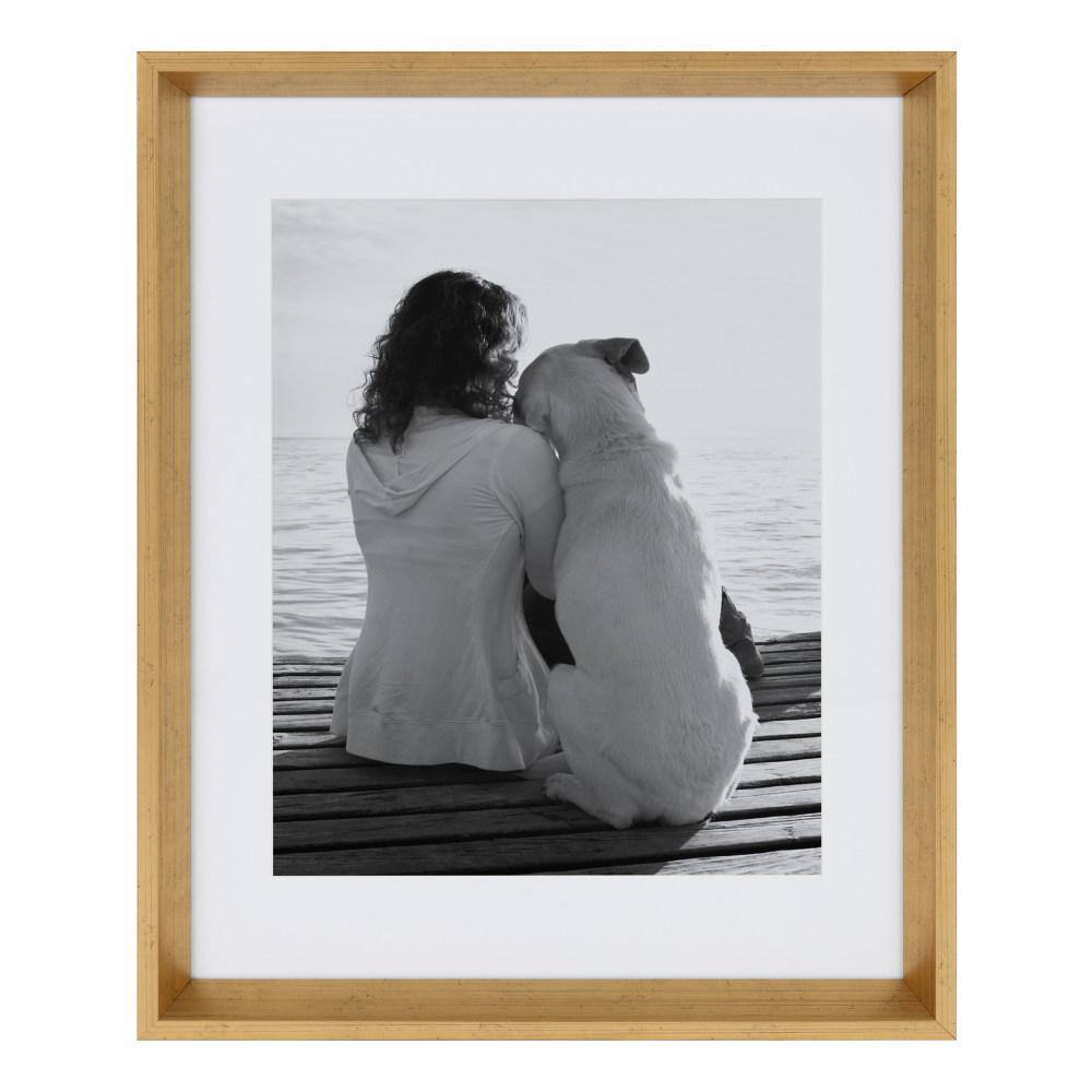Kate and Laurel Calter 14 in. x 18 in. Matted to 11 in. x 14 in. Gold Picture Frame (Set of 2)