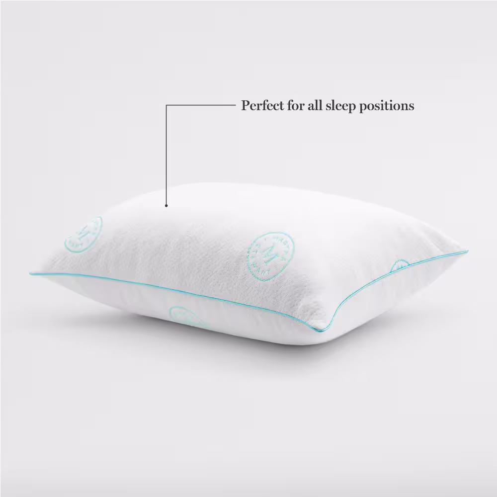 None Martha Stewart Signature Cooling Knit Conforming Cluster Foam Bed Pillows, Standard/Queen, 2-Pack