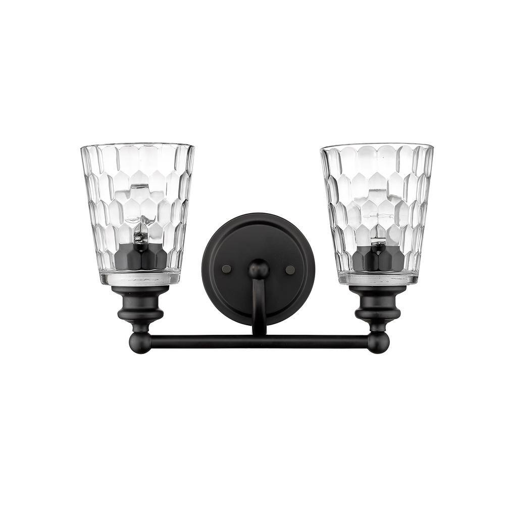 Acclaim Lighting Mae 14-1/4 in. 2-Light Matte Black Vanity Light