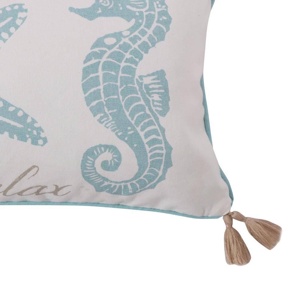 None Icaria White, Blue Seahorses, Starfish 