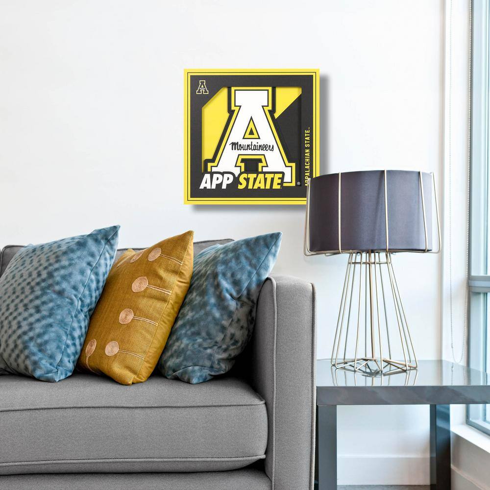 None NCAA Appalachian State Mountaineers 3D Logo Series Wall Art - 12x12