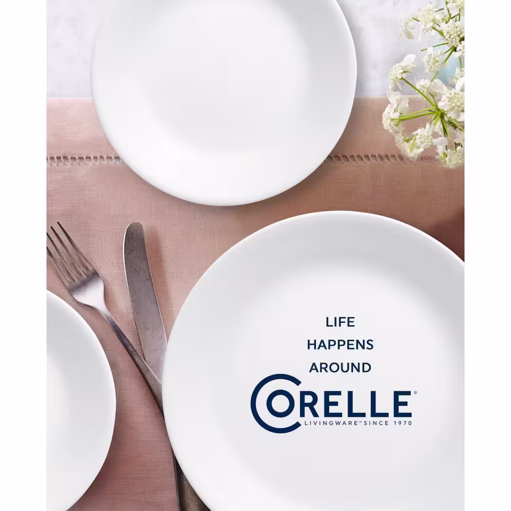 Corelle Winter Frost White 16-Piece Dinnerware Set (Service for 4) in White