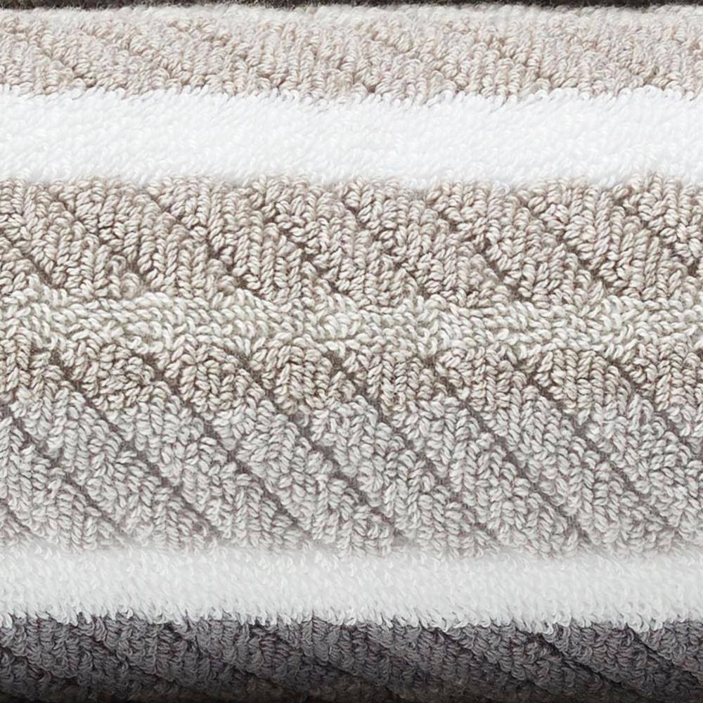 Tommy Bahama Ocean Bay Stripe Grey 3-Piece Terry Cotton Bath Towel Set