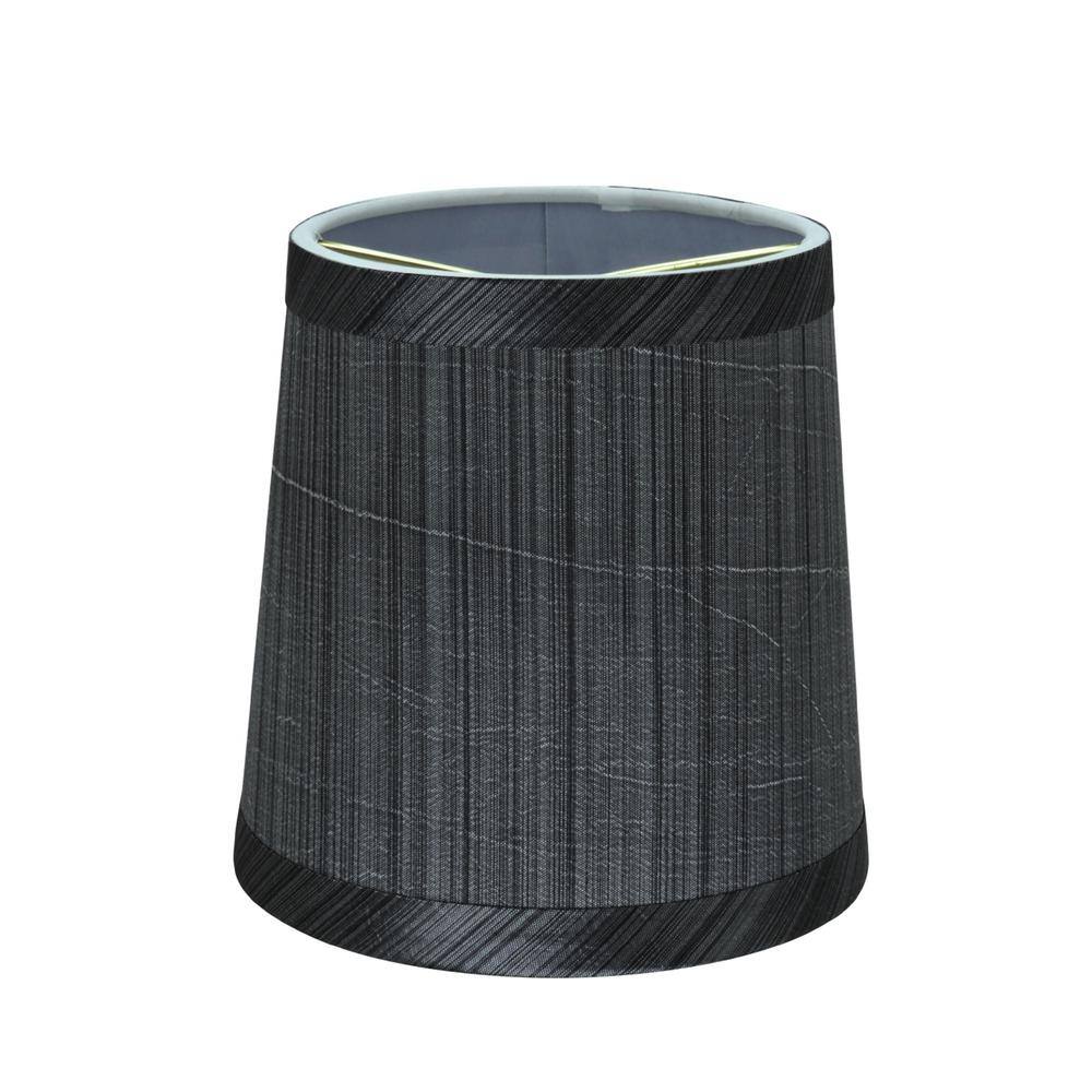 Aspen Creative Corporation 5 in. x 5 in. Grey and Black Hardback Empire Lamp Shade (6-Pack)