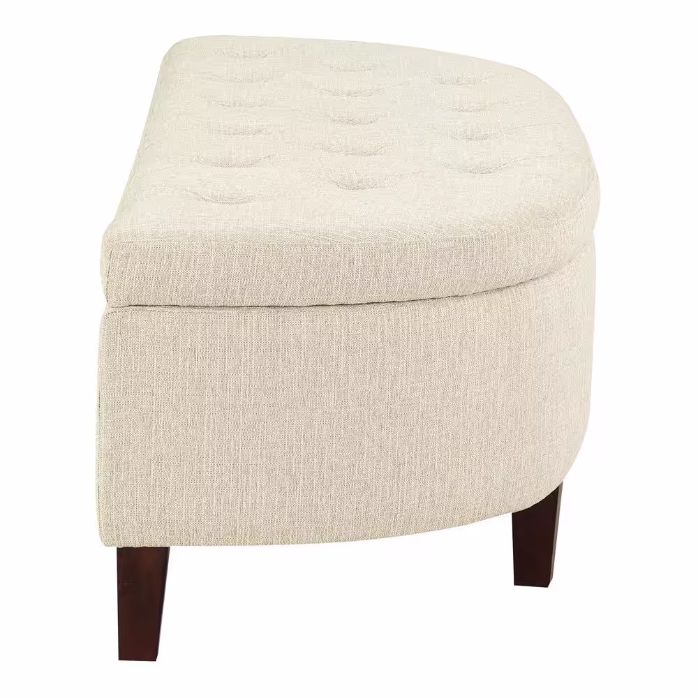 OSP Home Furnishings Linen 60 in. W x 22.25 in. D x 19 in. H Fabric Jaycee Storage Bench