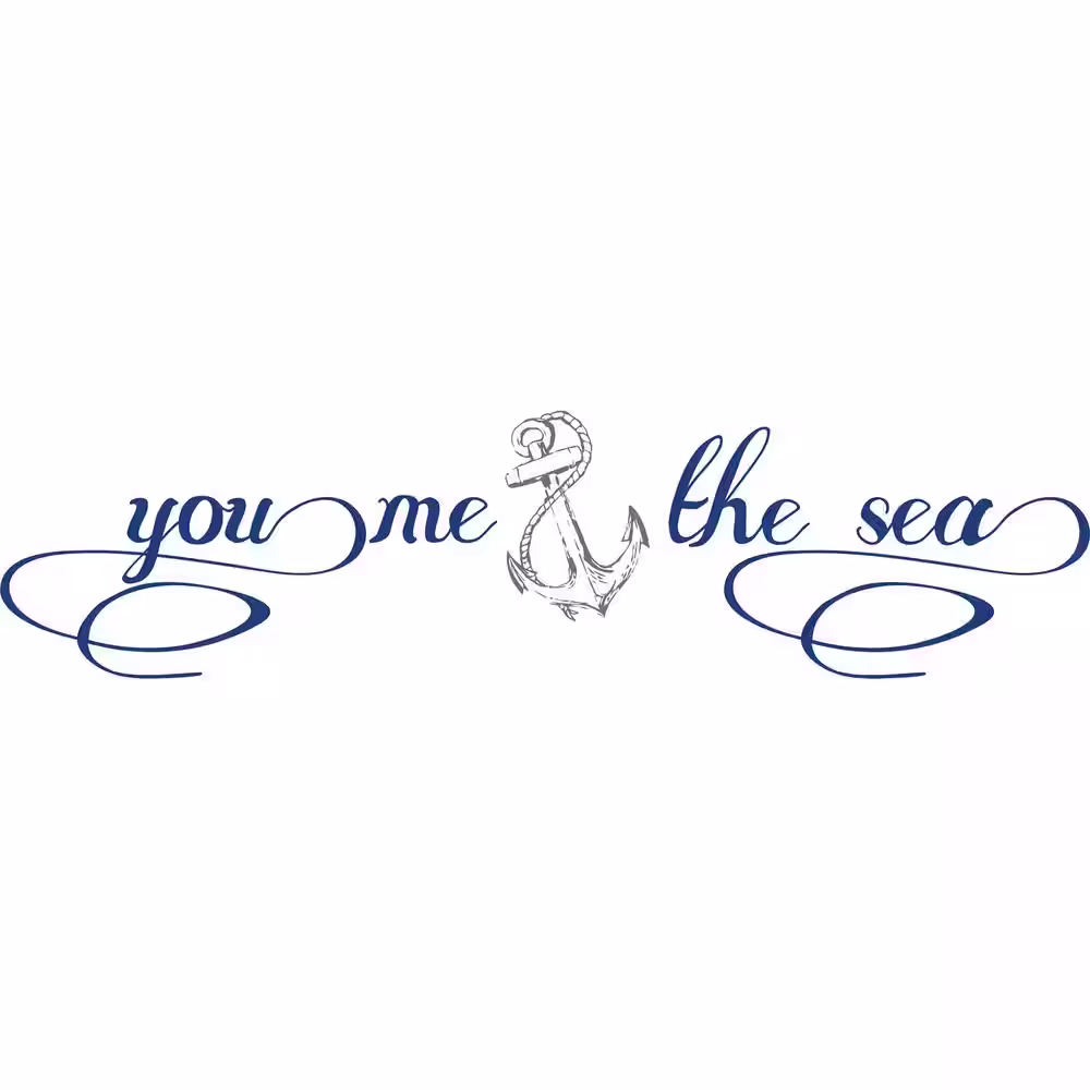 WallPops 19.5 in. x 17.25 in. You, Me and the Sea Wall Decal