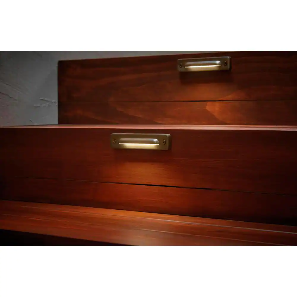 Home Decorators Collection 20-Watt Equivalent Low Voltage Brass Integrated LED 2700K Warm White Outdoor Landscape Deck Light