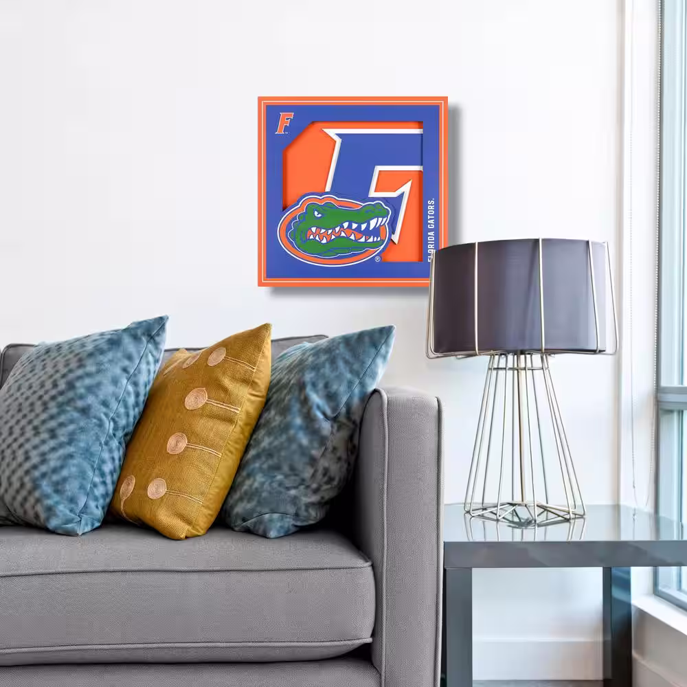 None NCAA Florida Gators 3D Logo Series Wall Art - 12x12