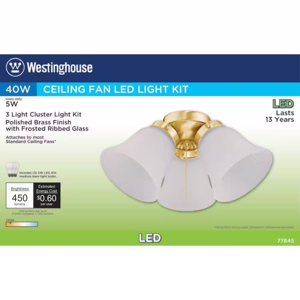Westinghouse 3-Light LED Cluster Ceiling Fan Light Kit