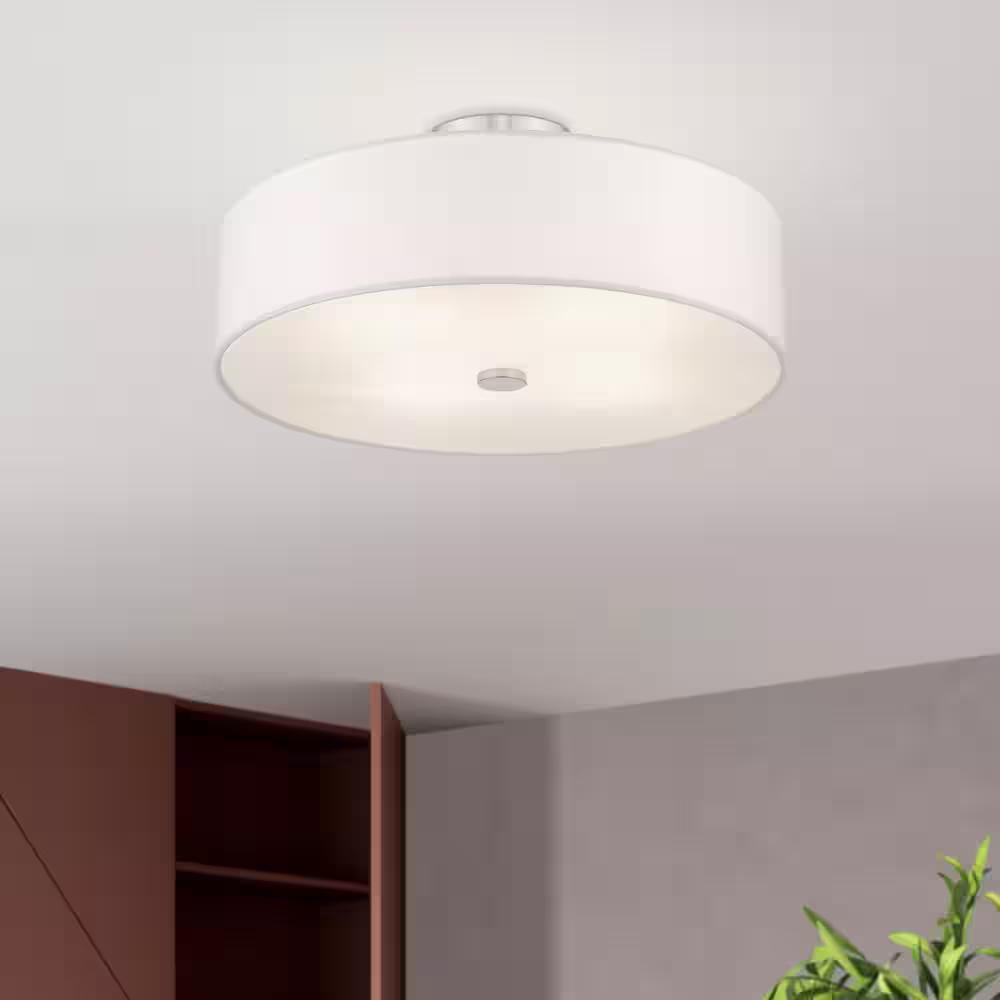 AVIANCE LIGHTING Mercury 4 Light Brushed Nickel Semi Flush Mount