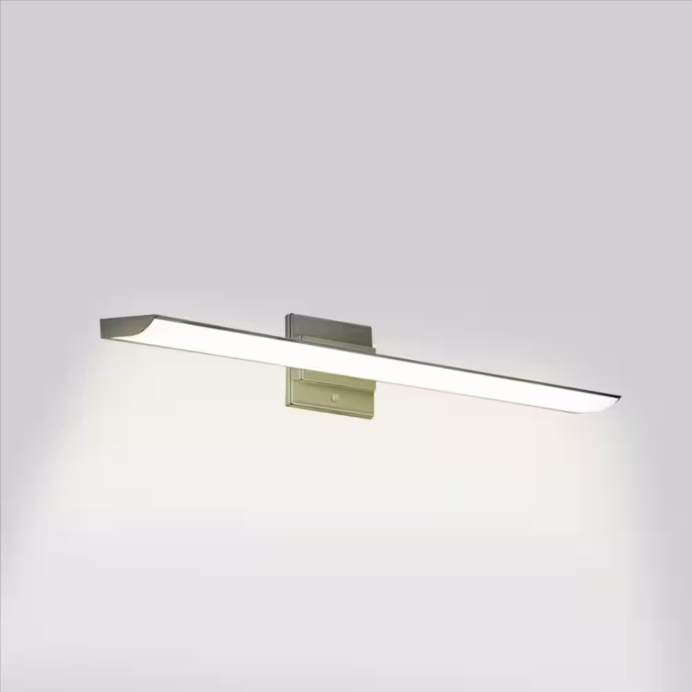 Eglo Tabiano 23.78 in. W x 4.29 in. H Black LED Bathroom Vanity Light with White Plastic Diffuser