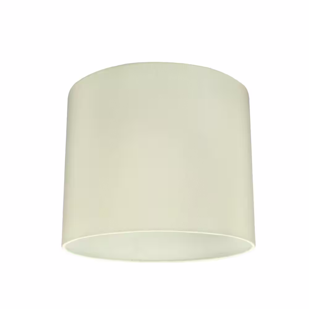 Aspen Creative Corporation 12 in. x 10 in. Beige Hardback Drum/Cylinder Lamp Shade
