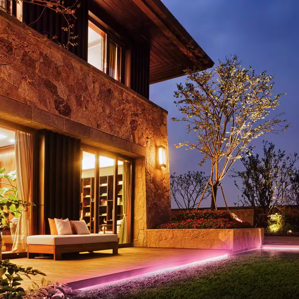 XTREME Plug-in Clear and Multi-Color 16.4 ft. LED Path Light with Indoor/Outdoor Custom Light Strip Remote Control