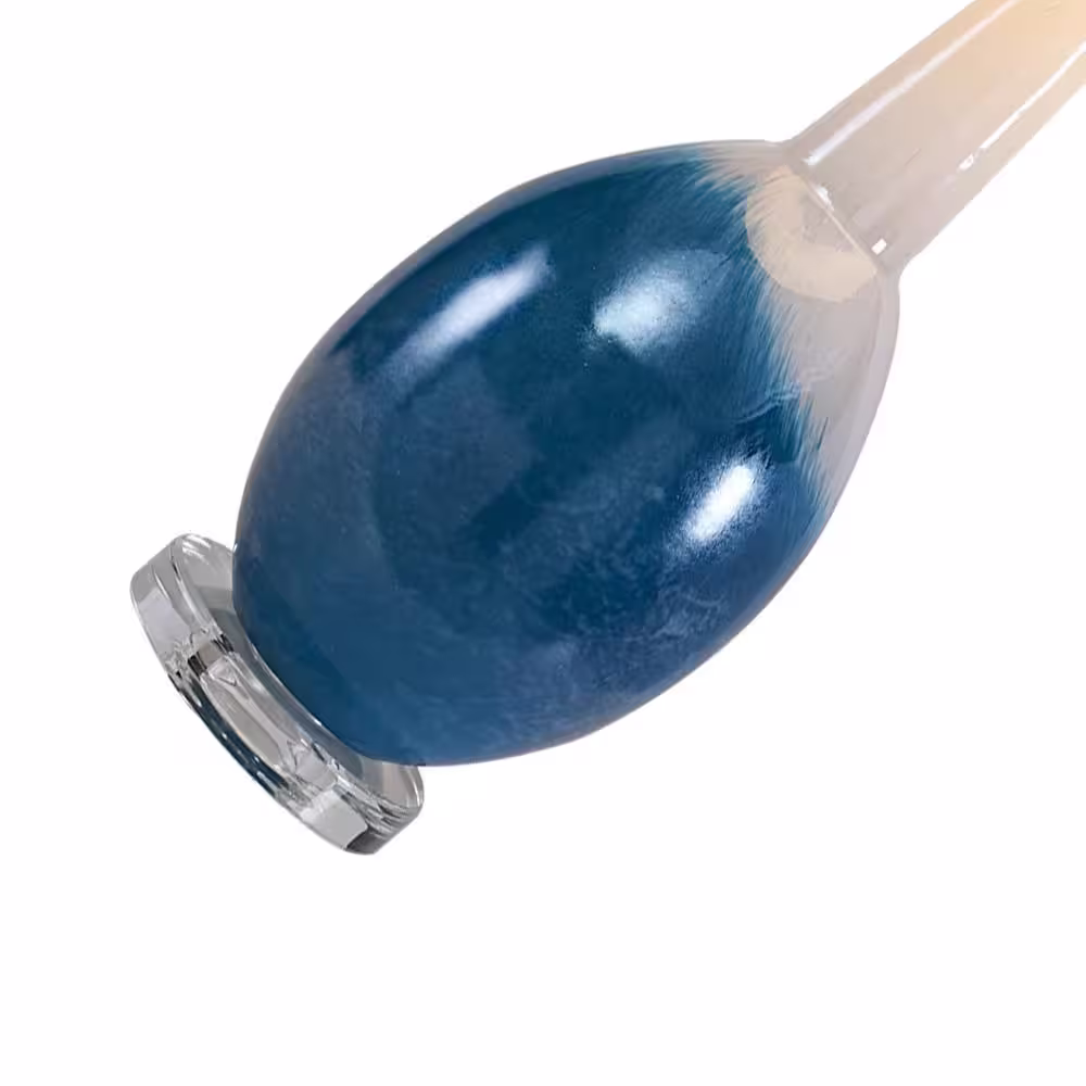 Maxax 28 .5 in. Blue Indoor Table Lamp with White Linen Shade