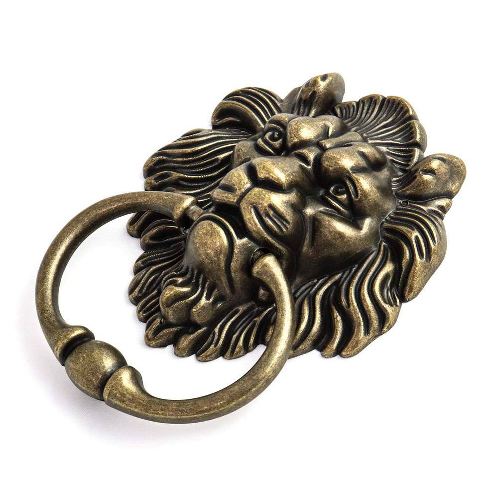 None LakeFront Antique Bronze Lion Door Handle Classical Lion Head Knocker metal