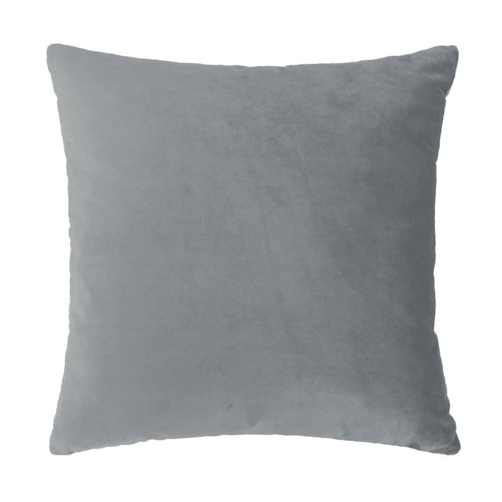 Harper Lane Venetian Velvet Decorative Pillow 18x18 Grey