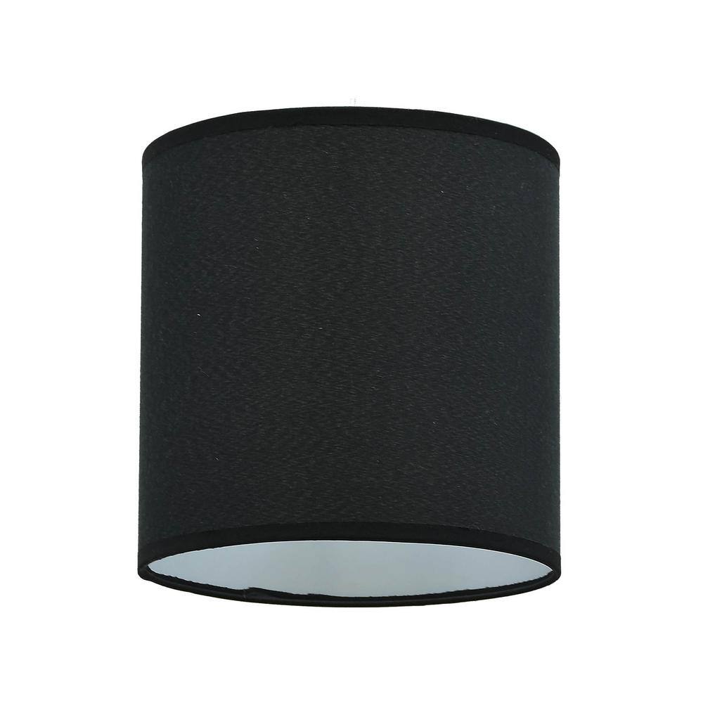 Aspen Creative Corporation 8 in. x 8 in. Black Hardback Drum/Cylinder Lamp Shade
