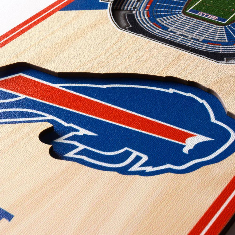 YouTheFan NFL Buffalo Bills 6 in. x 19 in. 3D Stadium Banner-New Era Field