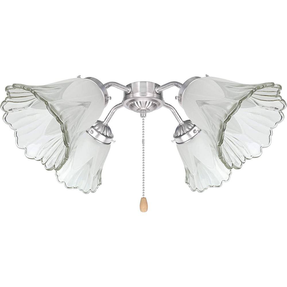 None 2-1/8 in. Fitter x Dia 5-1/4 in. x 5-1/8 in. H Clear 4PK - Lighting Accessory - Replacement Glass and Sandblasted