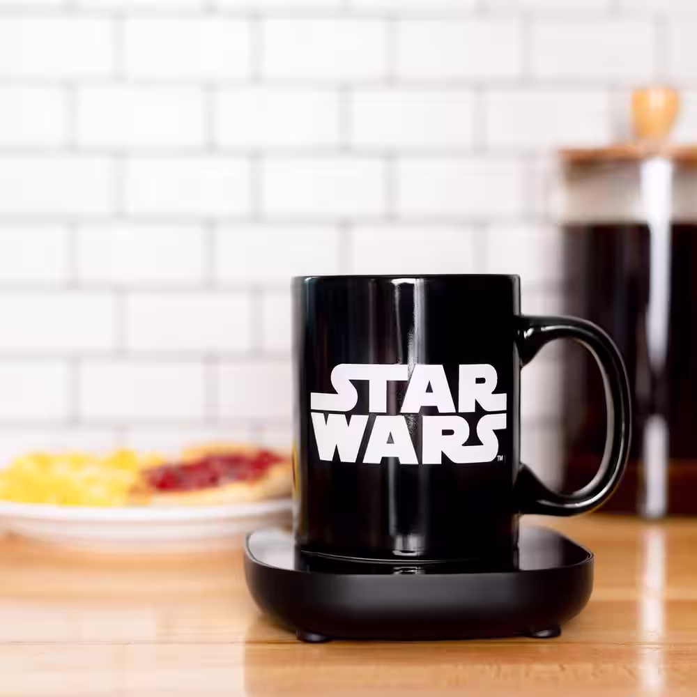 Uncanny Brands Star Wars 'A New Hope' Black Single-Cup Coffee Mug Warmer with Coffee Mug for Your Drip Coffee Maker