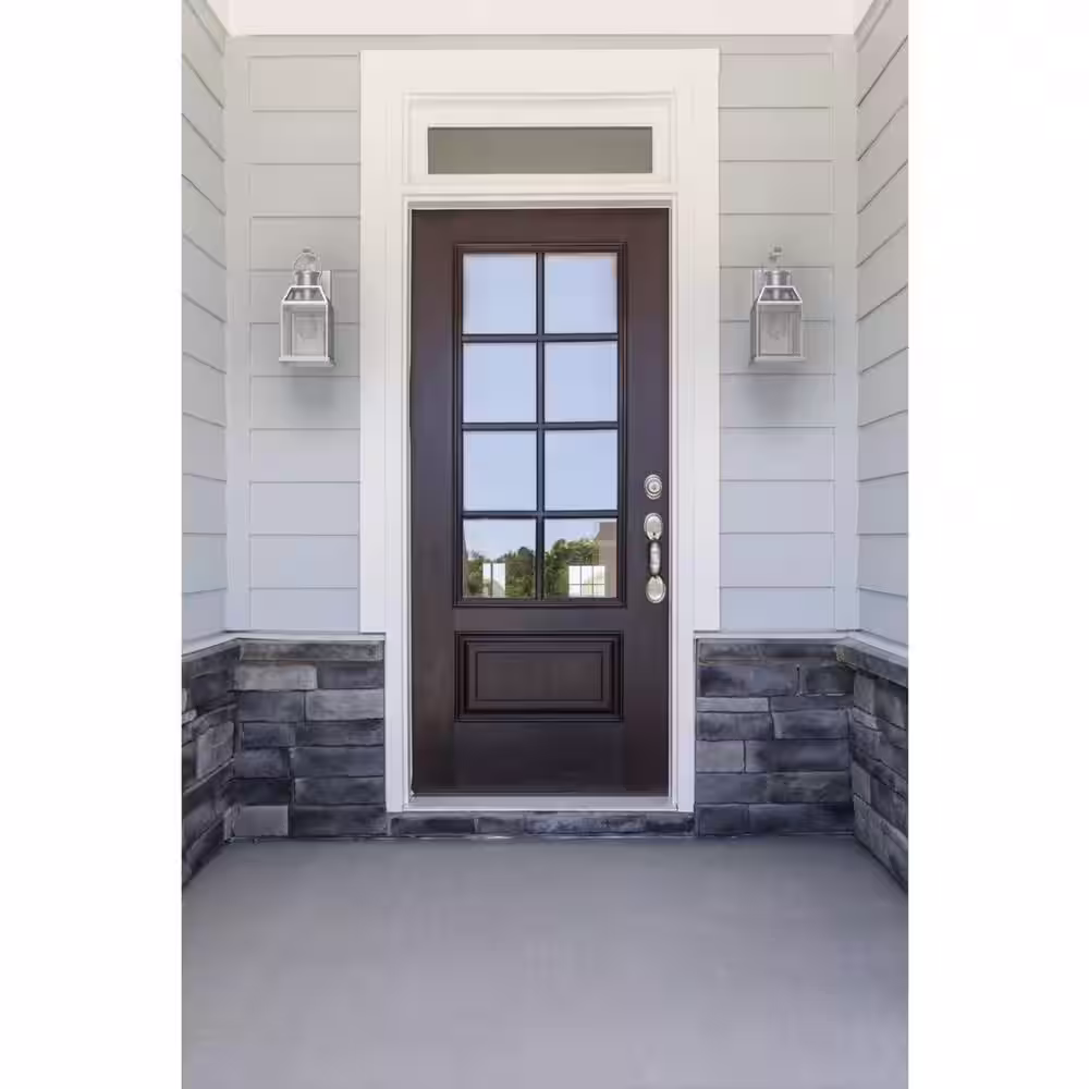 Progress Lighting Canton Heights 1-Light 12.75 in. Stainless Steel Outdoor Wall Lantern with Clear Beveled Glass