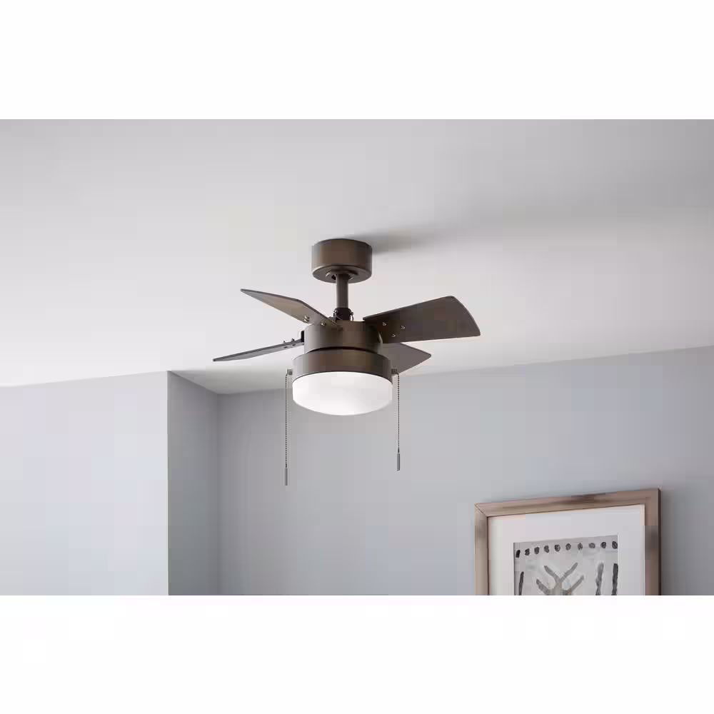 Hampton Bay Metarie II 24 in. Indoor Oil Rubbed Bronze Ceiling Fan with Light