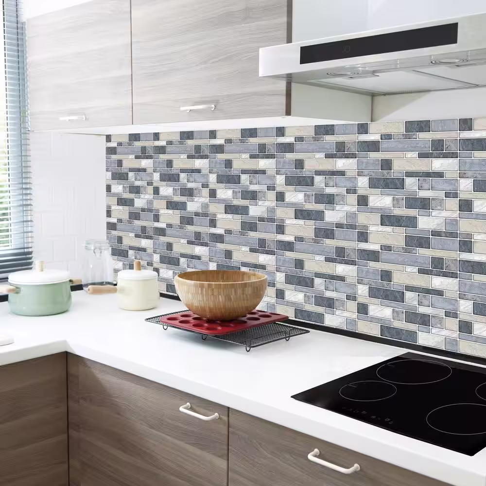 None Peel and Stick Wall Tiles for Kitchen Backsplash Bathroom and Living Room