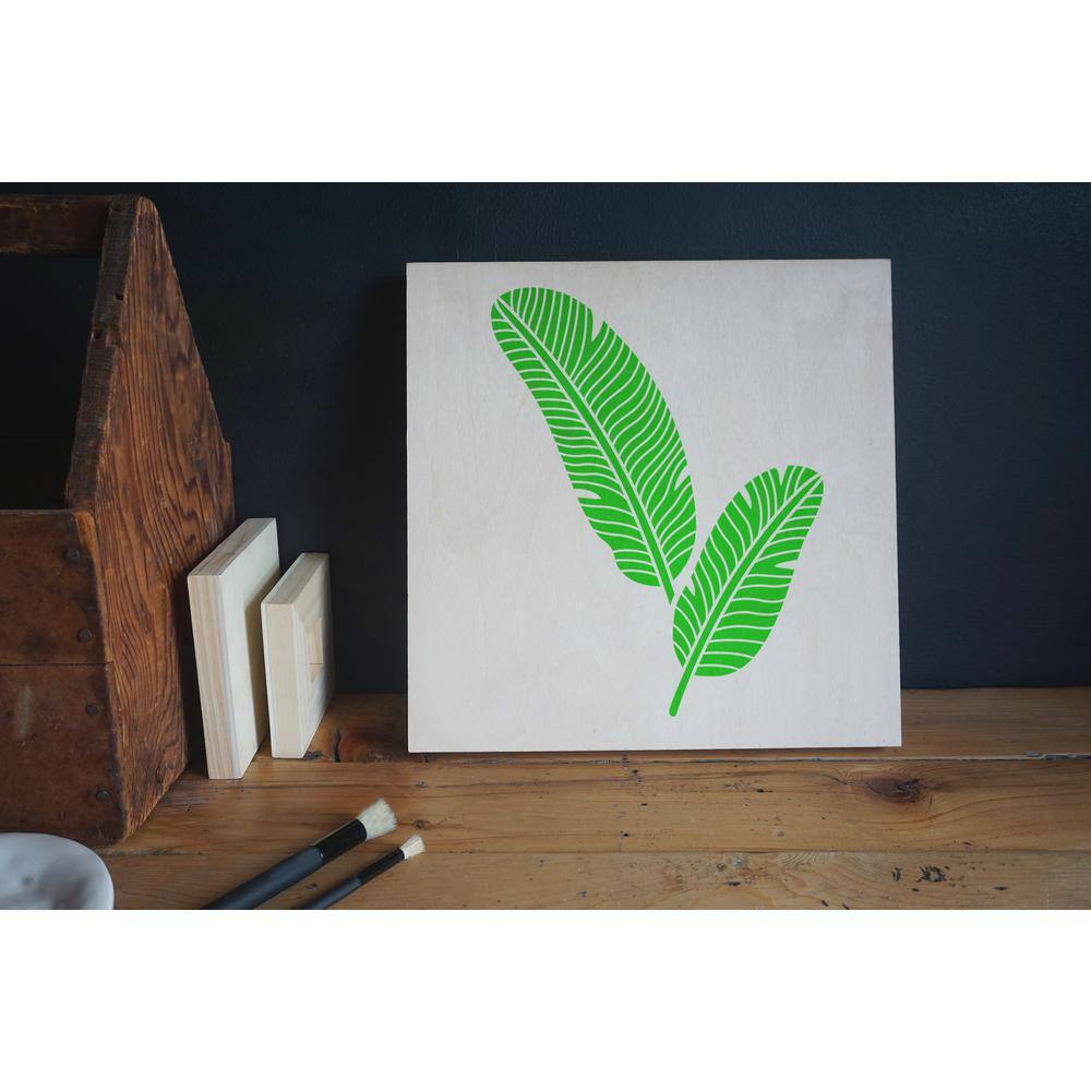 Stencil1 Banana Leaves Repeat Pattern Stencil