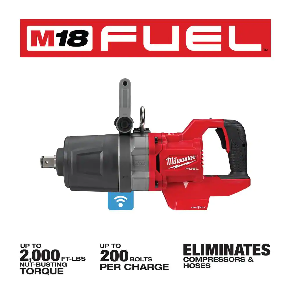 Milwaukee M18 FUEL 18V Lithium-Ion Brushless Cordless 1 in. Impact Wrench with D-Handle (Tool-Only)