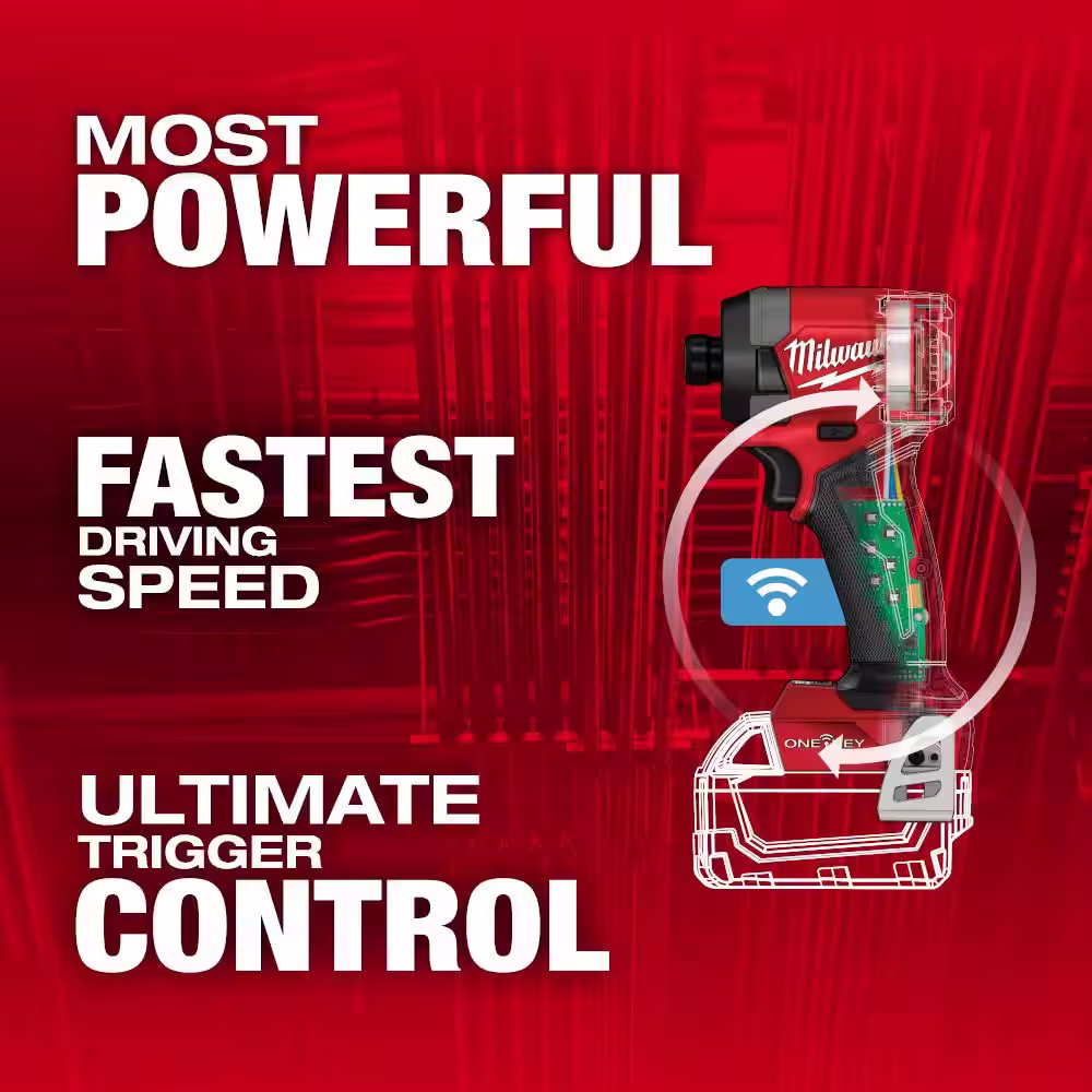 Milwaukee M18 FUEL ONE-KEY 18V Lithium-Ion Brushless Cordless 1/4 in. Hex Impact Driver (Tool-Only)