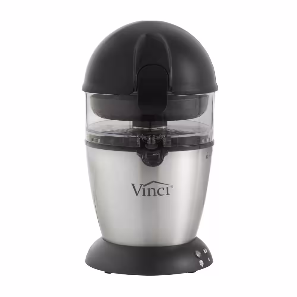 VINCI 50 W 12 fl. Oz. Stainless Steel Hand-Free Citrus Juicer, Automatic With 1-Button Easy Press