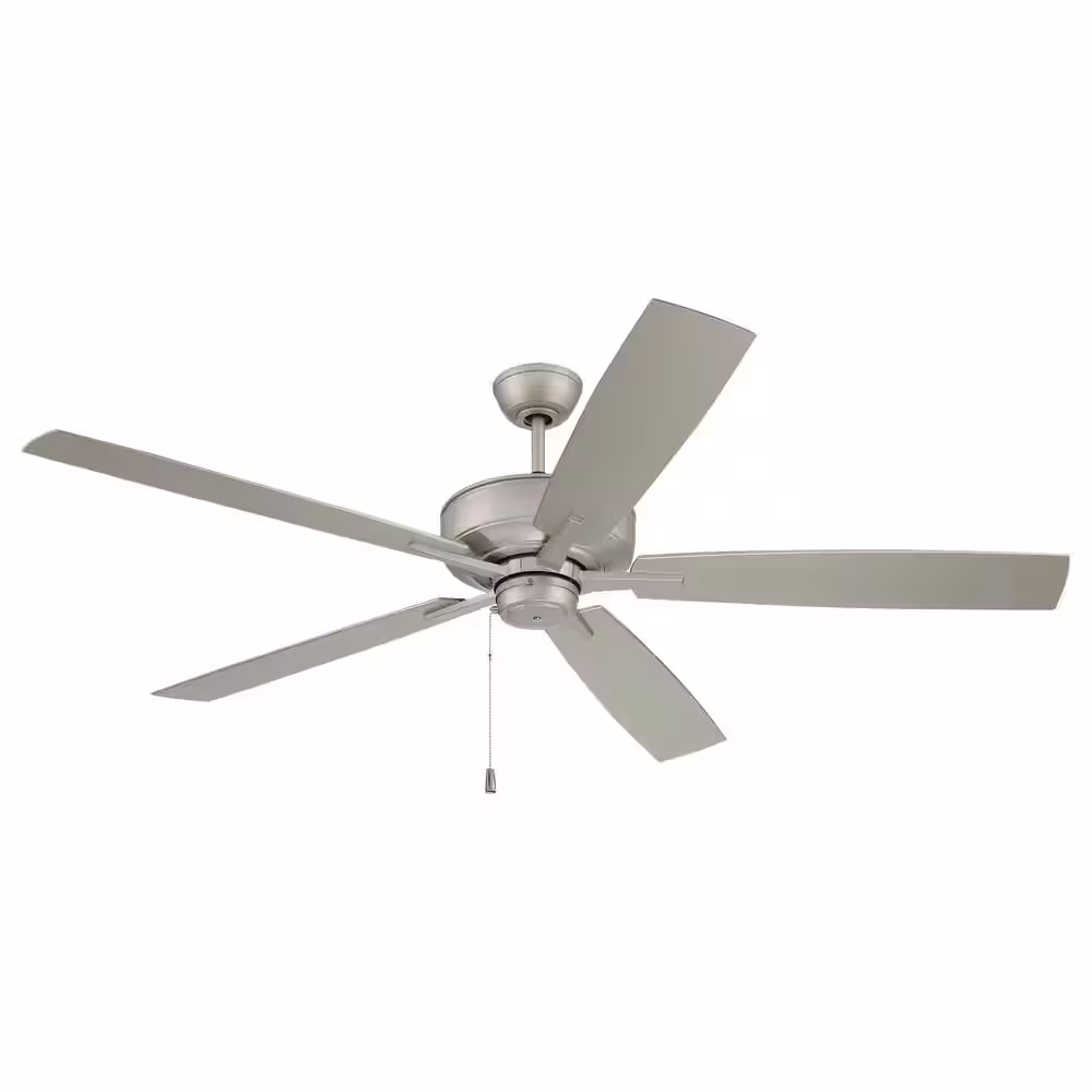 CRAFTMADE Outdoor Super Pro 60 in. Dual Mount Heavy-Duty, 3-Speed Reversible Motor Ceiling Fan in Painted Nickel Finish