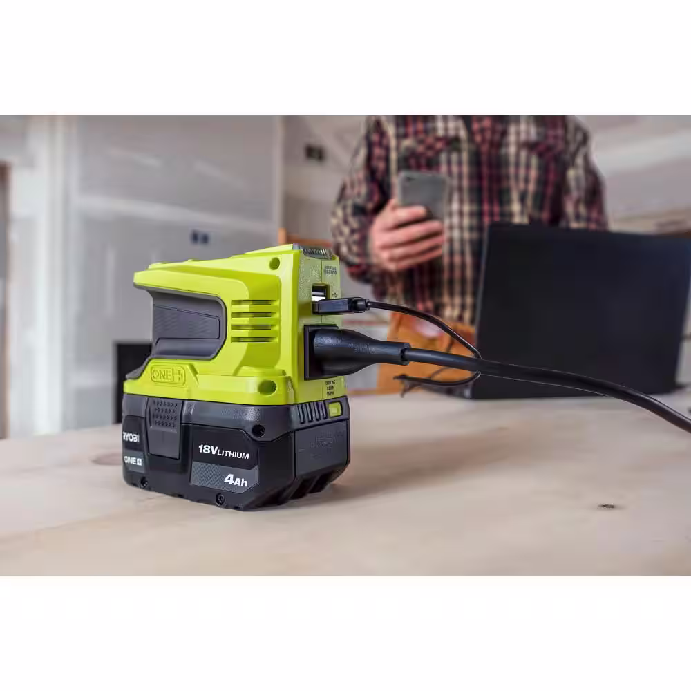 RYOBI ONE+ 18V Lithium-Ion 4.0 Ah Compact Battery (2-Pack) and Charger Kit with FREE 4.0 Ah Battery (2-Pack)