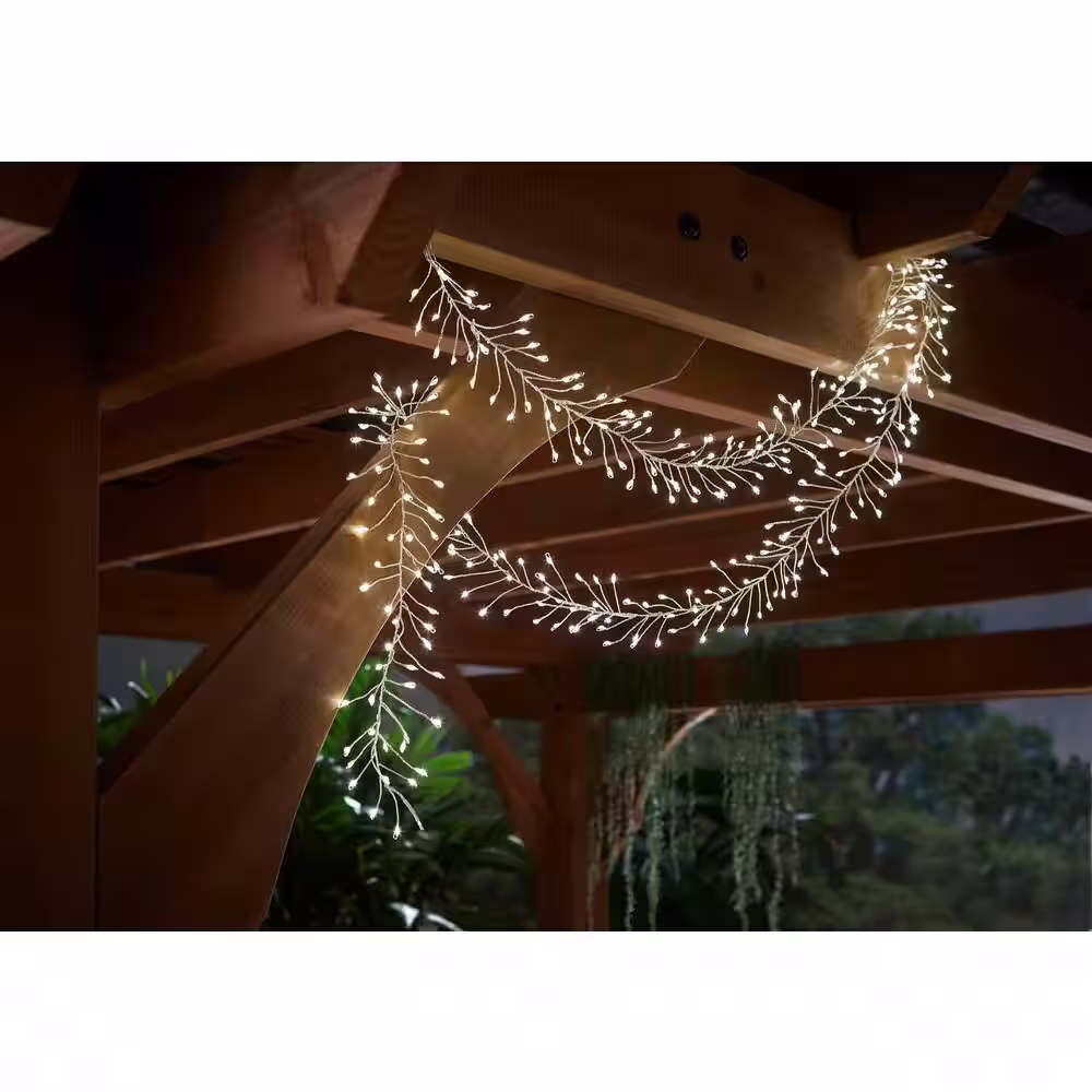 None Indoor/Outdoor 6 ft. Plug-in Micro Bulb LED Firecracker String Lights with 8 Functions