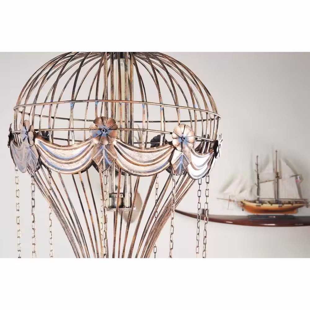 HomeRoots Dahlia Abstract Vintage Hot Air Balloon Pendant