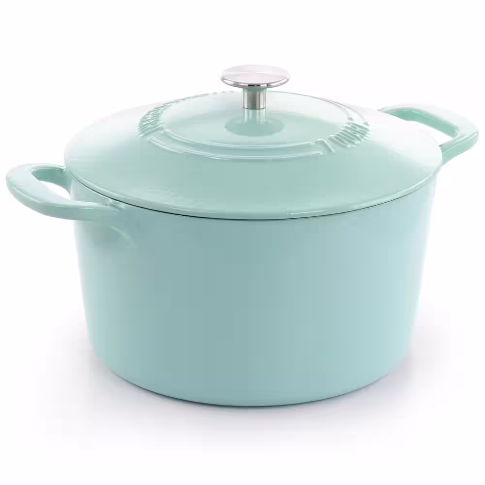 None 7-qt. Enameled Cast Iron Dutch Oven with Lid in Blue
