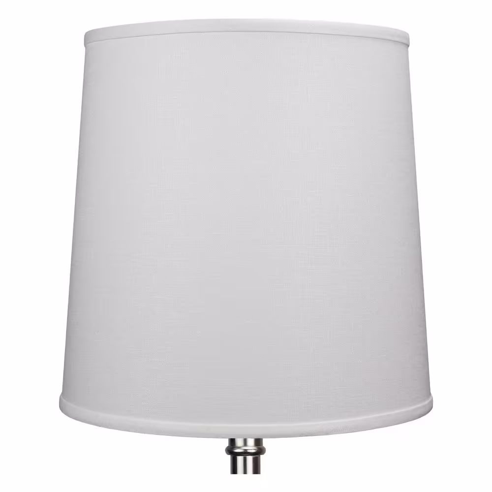 FenchelShades.com Fenchel Shades 13 in. Top Diameter x 15 in. Bottom Diameter x 15 in. Slant Empire Lamp Shade - Designer Linen Off White