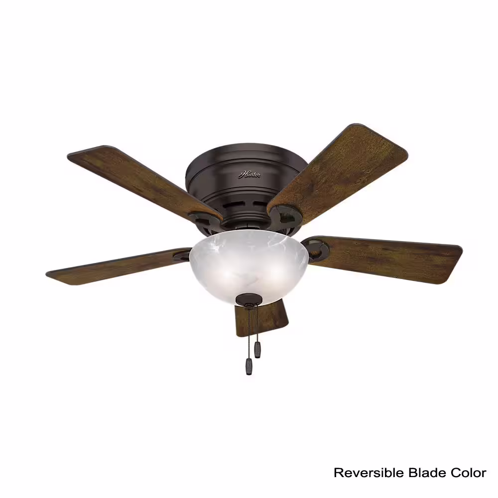 Hunter Haskell 42 in. Low Profile Indoor Premier Bronze Ceiling Fan