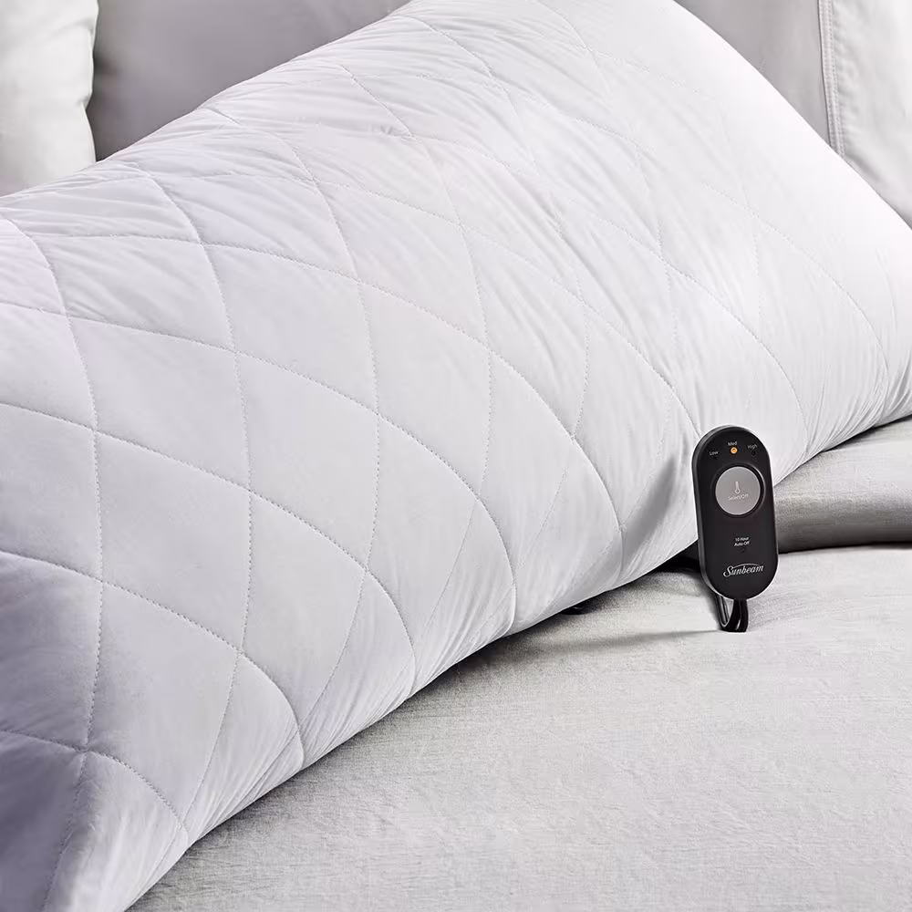 Sunbeam 2-Piece 54 in. Heated Body Pillow with Temperature Controller